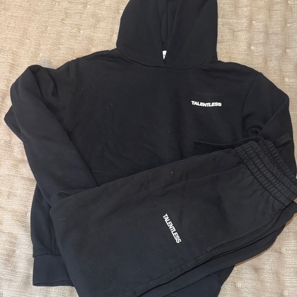 TALENTLESS Pants - TALENTLESS Black Logo Hoodie and Joggers Set
